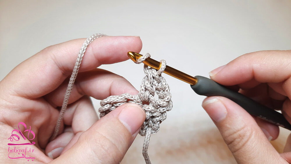 آموزش افزایش پایه در قلاب بافی - increase stitch in crochet